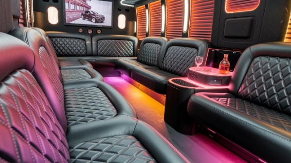 jackson party bus rental interior