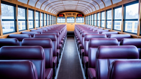 jackson school bus rental interior